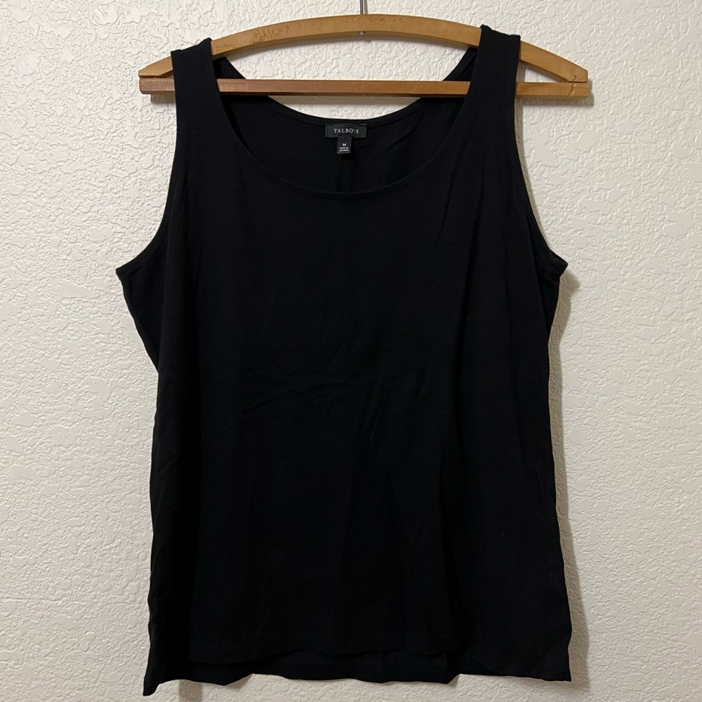 Women's Talbots Black Tank Top Camisole Size Medium